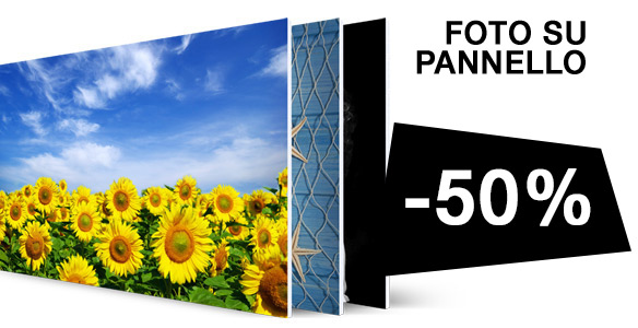 Foto su pannello a metà prezzo