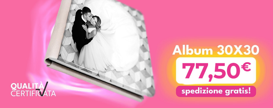 Offerta lampo Fotolibro 30X30 (20 Fogli - 40 Pagine)