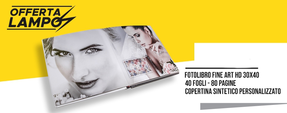 Offerta lampo Fotolibro 30x40 - 40 Fogli (80 pagine)