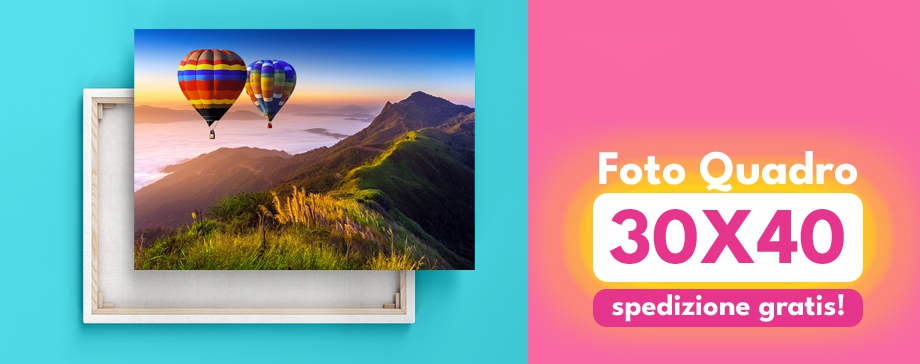 Offerta lampo Foto 30x40 su Telaio spessore 2cm