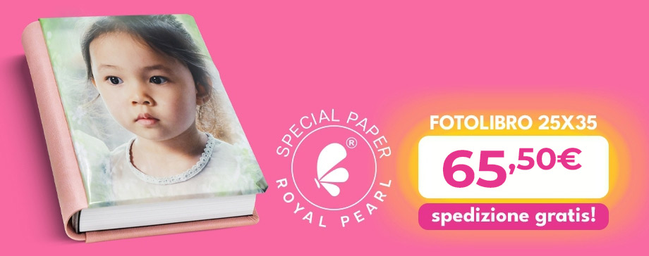 Offerta lampo Fotolibro 25x35 | 20 fogli 40 pagine