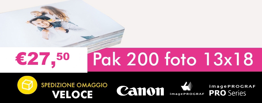 Offerta lampo 200 Stampe 13x18 - Carta Opaca o Lucida
