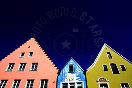 Villaggio tedesco con case colorate