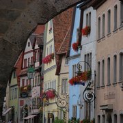 Villaggio tedesco con case colorate